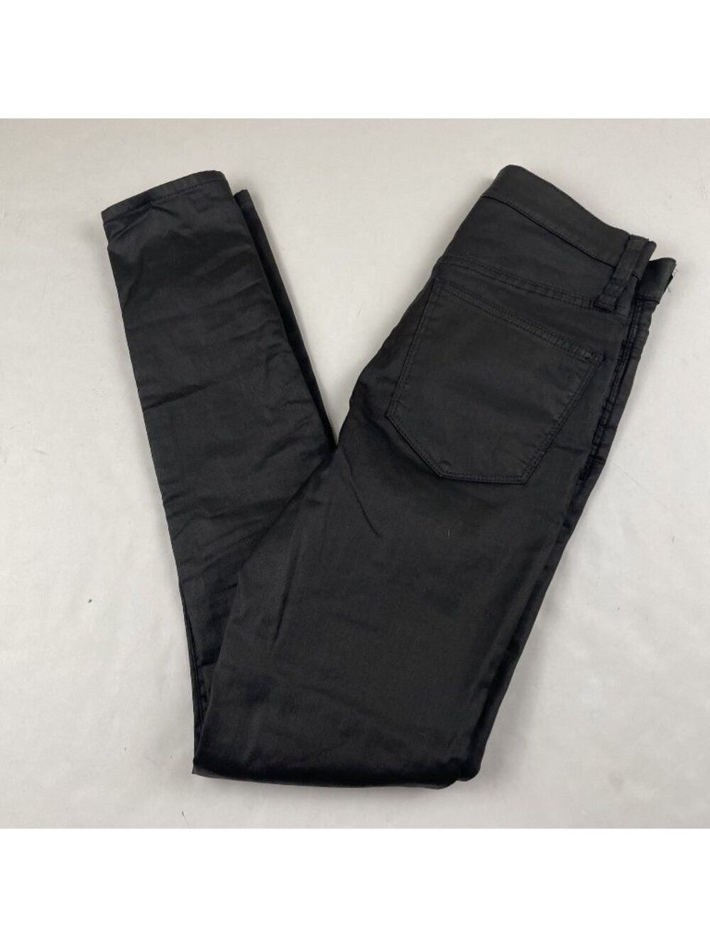 Madewell 10”High Rise Skinny Stretch Jeans Women’s 25 Black Coated Edition